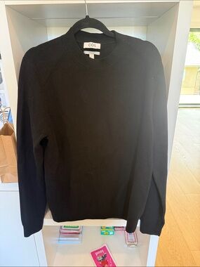 COS Black Crewneck Knit Sweater